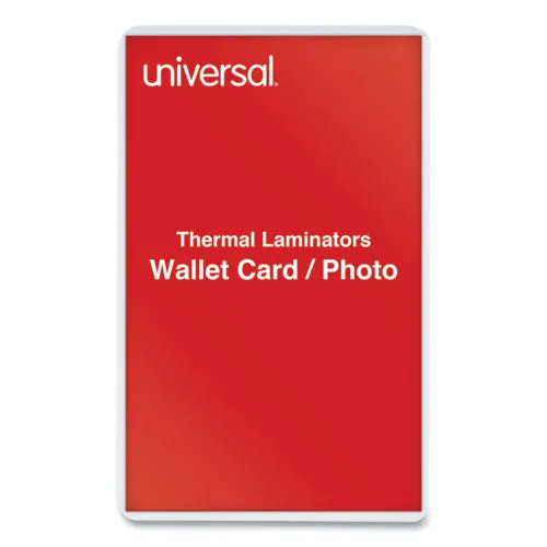 Universal® Laminating Pouches, 5 Mil, 2.13" X 3.38", Gloss Clear, 25/pack