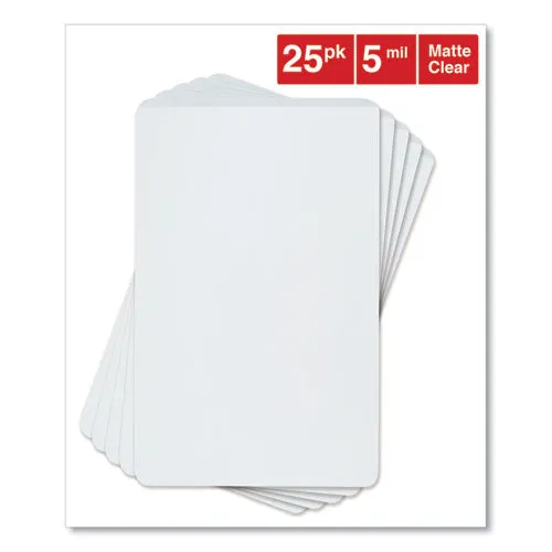 Universal® Laminating Pouches, 5 Mil, 2.13" X 3.38", Gloss Clear, 25/pack