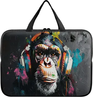Universal Tablet Laptop Sleeve Case 10 inch, Music Monkey Slim Carrying Case Durable Handbag Travel Laptop Bag for 7 to 10-inch Laptops/Notebook/Kids Tablet/ipad/eBook Readers