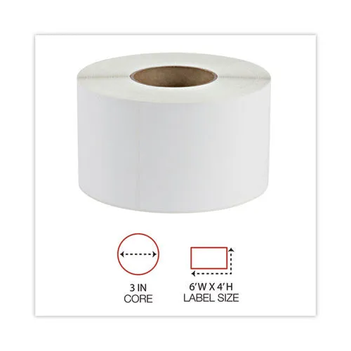 Universal® Thermal Transfer Blank Shipping Labels, Label Printers, 4 X 6, White, 1,000/roll, 4 Rolls/carton