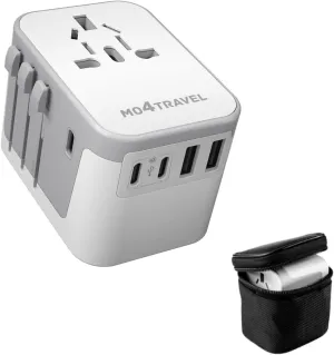 Universal Travel Adapter, International Power Plug Adapter with 3 USB-C and 2 USB-A Ports,Outlet Wall Charger for Europe UK EU AUS (Type A/B/C//E/F/J/L/N/G/I)