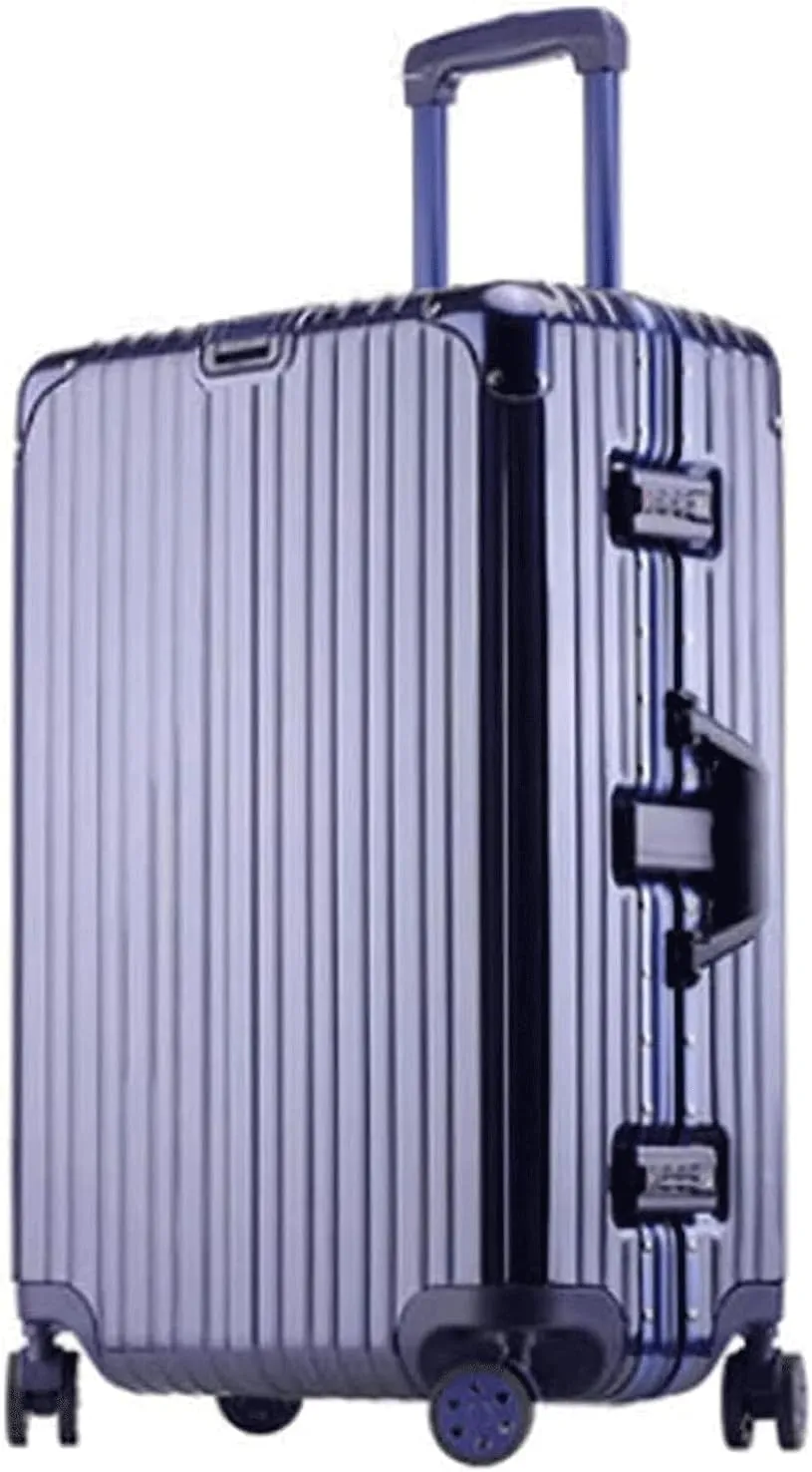 Universal Wheeled Luggage, Large Capacity Suitcase with Aluminium Frame, Suitable for Holidays and Travel (Blue), blue