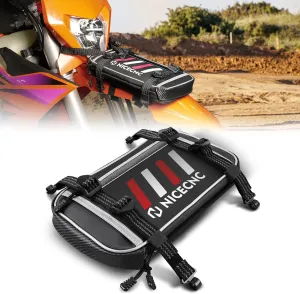 Upgraded Motorcycle Front Fender Bag, 5L Expandable Dirt Bike Fender Bag Tool Roll Bag Universal Motocross Enduro Fender Bag Accessories Storage Bag Fit for Adventure Off-road Riding (Red)