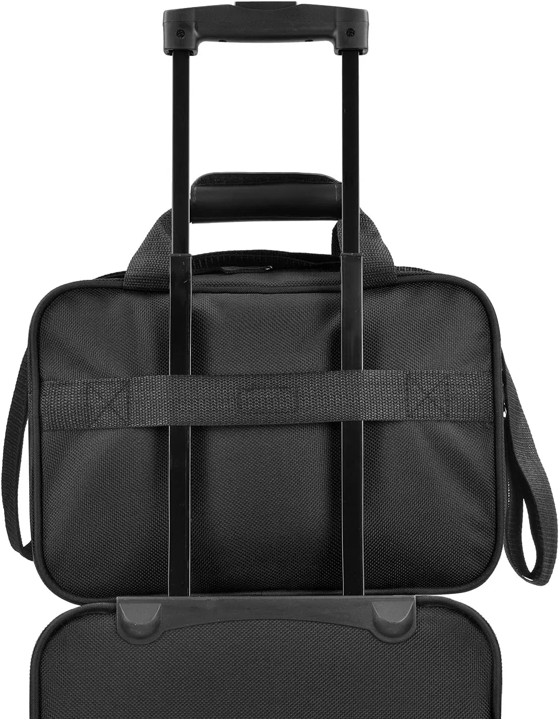U.S. Traveler Lightweight Rolling 20" Carry On Luggage Softside Suitcase, Noir, 2 Wheel-2 Piece
