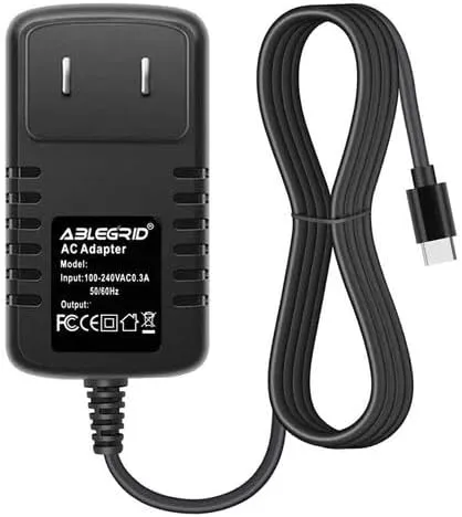 USB-C 5V AC/DC Adapter for Jmey Hydrogen Water Bottle 5000ppb Rechargeable Generator SPE PEM Technology Machine Home Gym Travel Office 5VDC