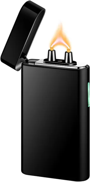 USB Rechargeable Lighter Arc Electric Metal Smoke Windproof Lighters for Women Fashion Festival Gift (Color : B)