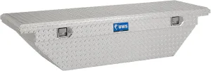 UWS EC10191 60-Inch Heavy-Wall Aluminum Angled Truck Tool Box with Low Profile, RigidCore Lid