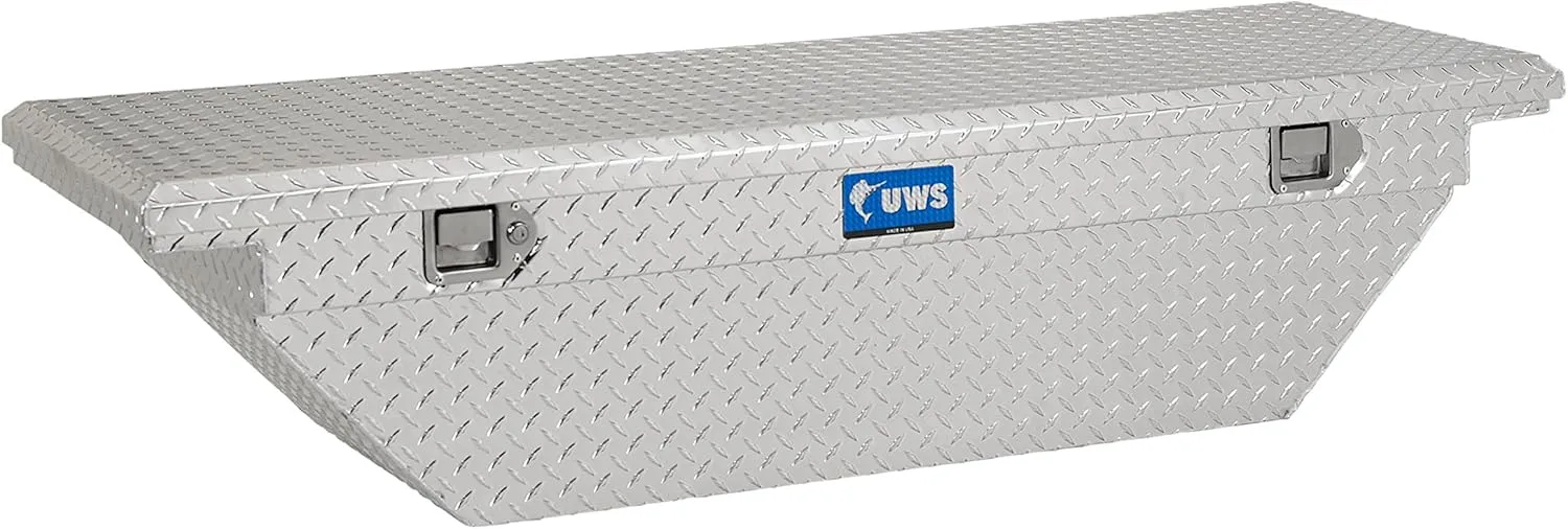 UWS EC10191 60-Inch Heavy-Wall Aluminum Angled Truck Tool Box with Low Profile, RigidCore Lid
