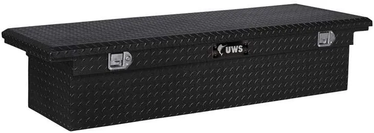UWS EC10342 63-Inch Gloss Black Heavy-Wall Aluminum Truck Tool Box with Low Profile, RigidCore Lid