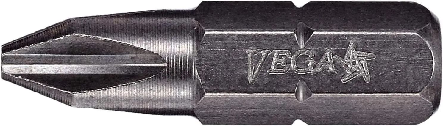 VEGA 100pc Professional Grade Philips #2 Power Tool Screwdriver Insert Bits (125P2A)