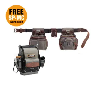 Veto Builders Belt with Free SP-MC Multi Function Tool Pouch, Tool Pocket and Drill Holster