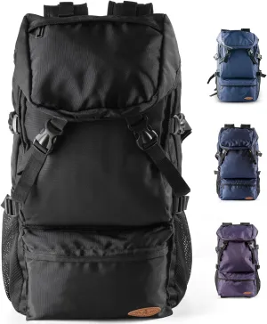 VGCUB Large Travel Camping Hiking Backpack,Lightweight Waterproof Outdoor Sports Rucksack Gym Carry on Backpack Daypack for Women Men Traveling Extra Large, Black