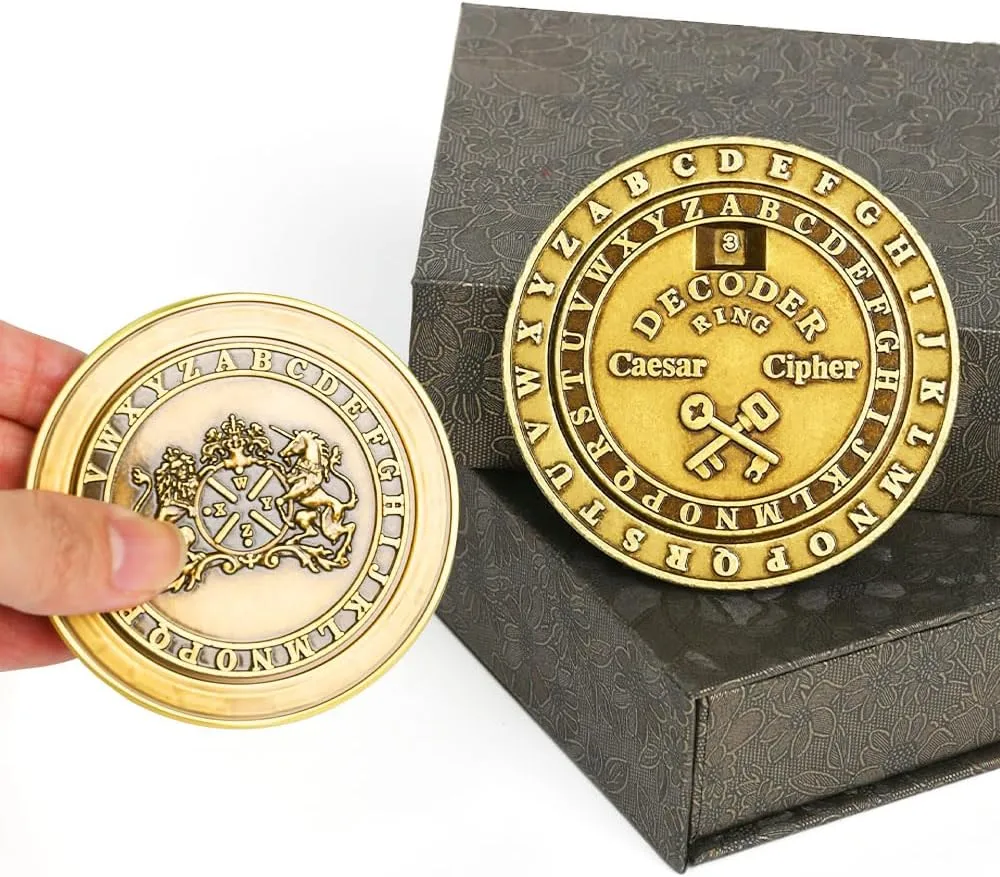 VIGIamy Fidget Toys Adults Brain Teaser Puzzles Fidget Spinners Metal Anxiety Stress Relief Toy Mind Puzzles Escape Room Game ADHD Autism Fidget Birthday Gift Gadget for Men Office Desk Toy (Brass)