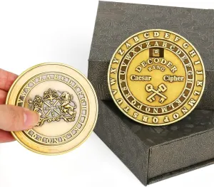 VIGIamy Fidget Toys Adults Brain Teaser Puzzles Fidget Spinners Metal Anxiety Stress Relief Toy Mind Puzzles Escape Room Game ADHD Autism Fidget Birthday Gift Gadget for Men Office Desk Toy (Brass)