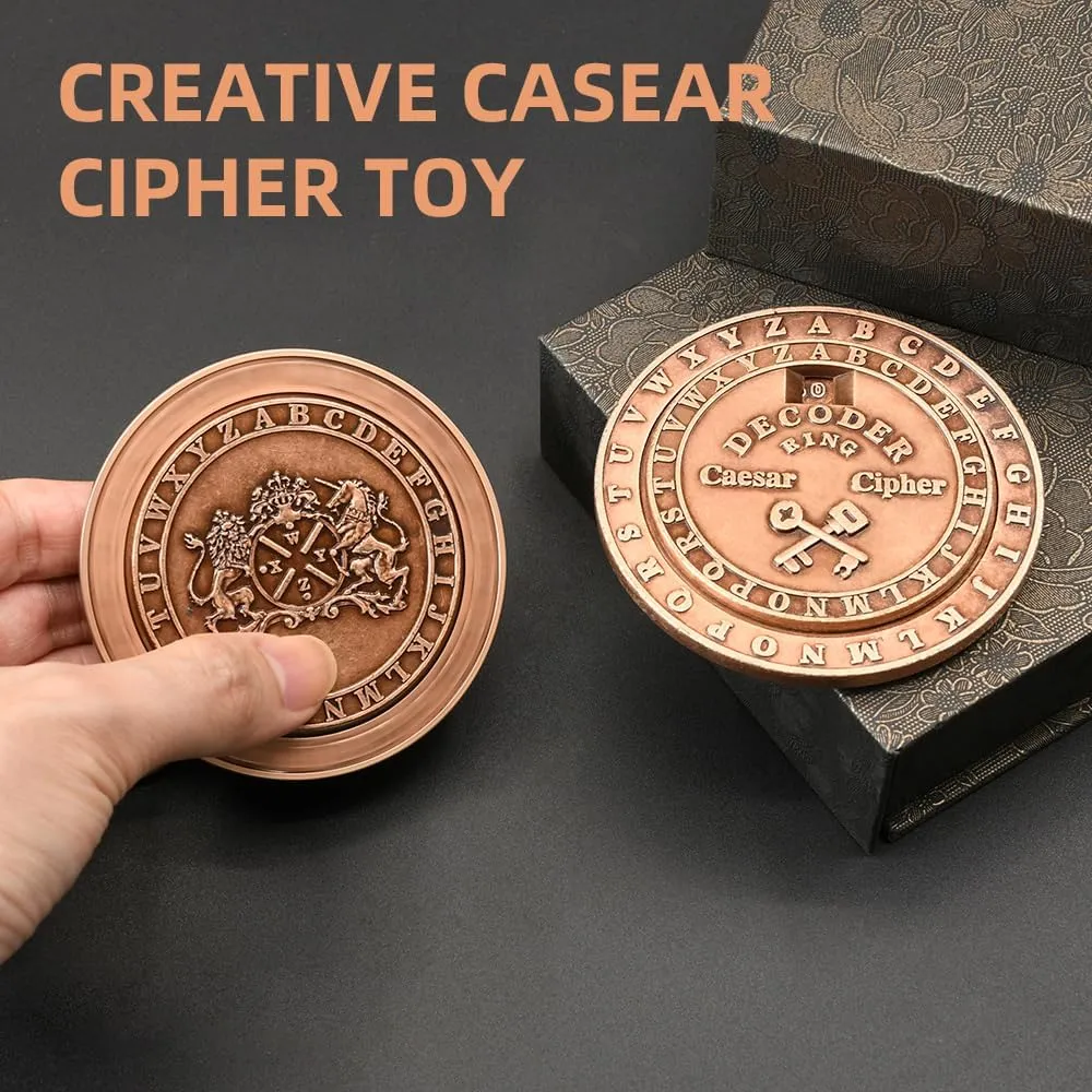 VIGIamy Fidget Toys Adults Brain Teaser Puzzles Fidget Spinners Metal Anxiety Stress Relief Toy Mind Puzzles Escape Room Game ADHD Autism Fidget Sensory Toys Office Desk Toy（Copper