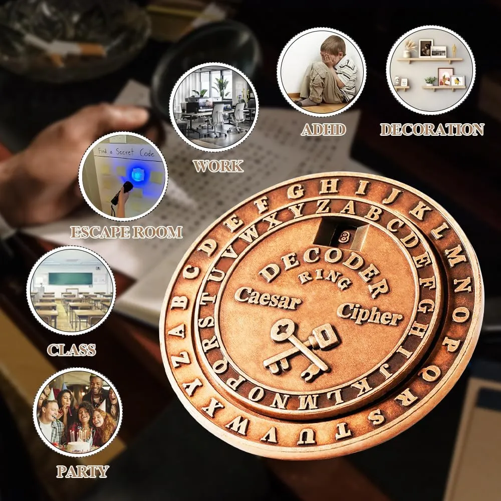 VIGIamy Fidget Toys Adults Brain Teaser Puzzles Fidget Spinners Metal Anxiety Stress Relief Toy Mind Puzzles Escape Room Game ADHD Autism Fidget Sensory Toys Office Desk Toy（Copper