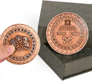 VIGIamy Fidget Toys Adults Brain Teaser Puzzles Fidget Spinners Metal Anxiety Stress Relief Toy Mind Puzzles Escape Room Game ADHD Autism Fidget Sensory Toys Office Desk Toy（Copper
