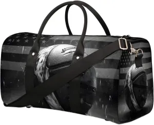 Vintage Basketball Travel Duffel Bag for Women Men Waterproof Foldable Overnight Weekender Bag Large Capacity Sports Gym Bag