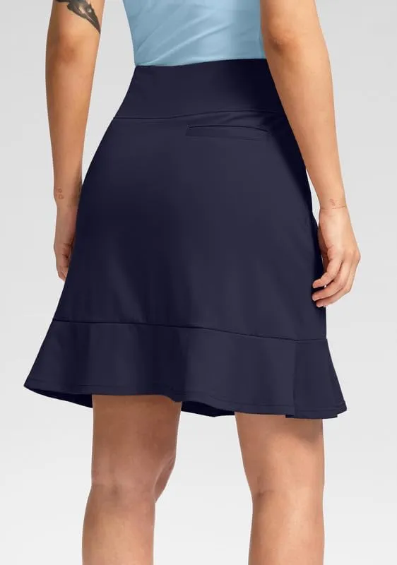 Viodia 20" Knee Length Skorts Skirts for Women with Pockets High Waisted Athletic Tennis Golf Skort for Casual Summer