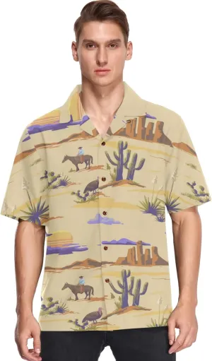 visesunny Mens Casual Button Down Short Sleeve Hawaiian Shirt Aloha Shirt