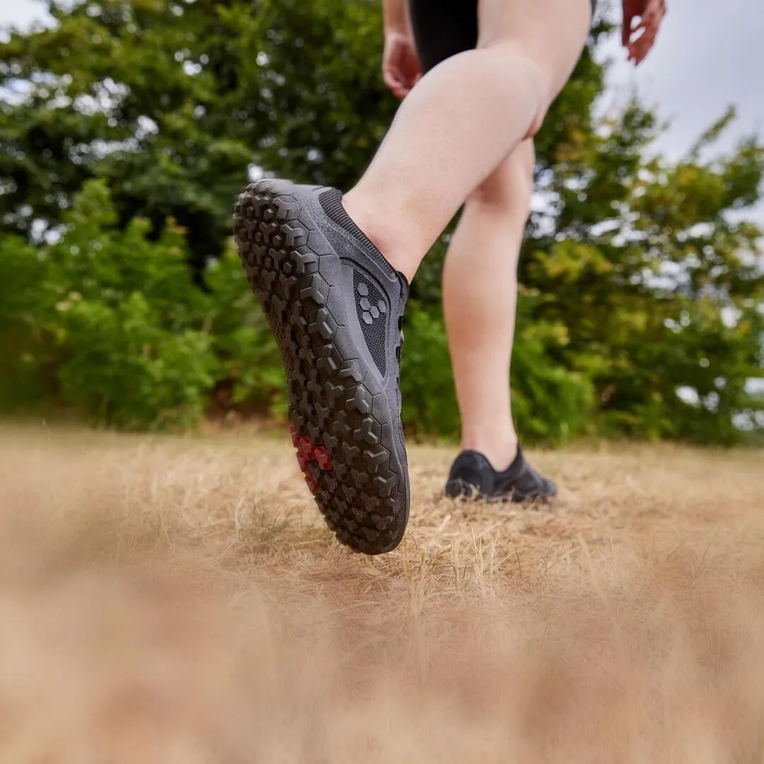 Vivobarefoot Primus Trail II FG, Womens Recycled Breathable Mesh Off-Road Shoe with Barefoot Firm Ground Sole