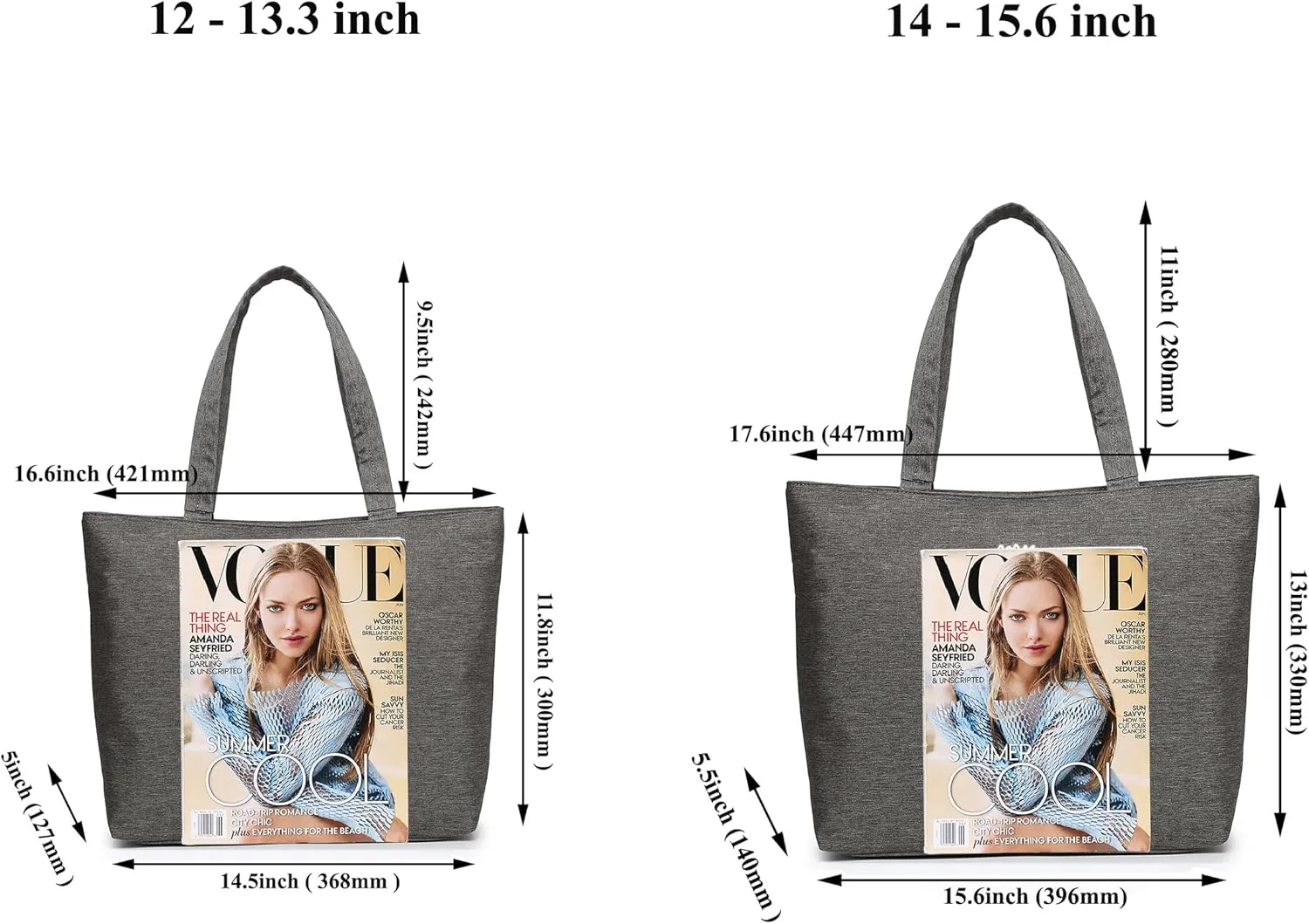 Water Resistance Nylon Laptop Tote Bag Computer Travel Carrying Shoulder Bag (12-13.3 Inch, Gray)