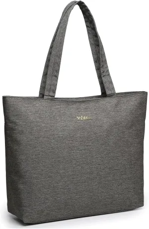 Water Resistance Nylon Laptop Tote Bag Computer Travel Carrying Shoulder Bag (12-13.3 Inch, Gray)