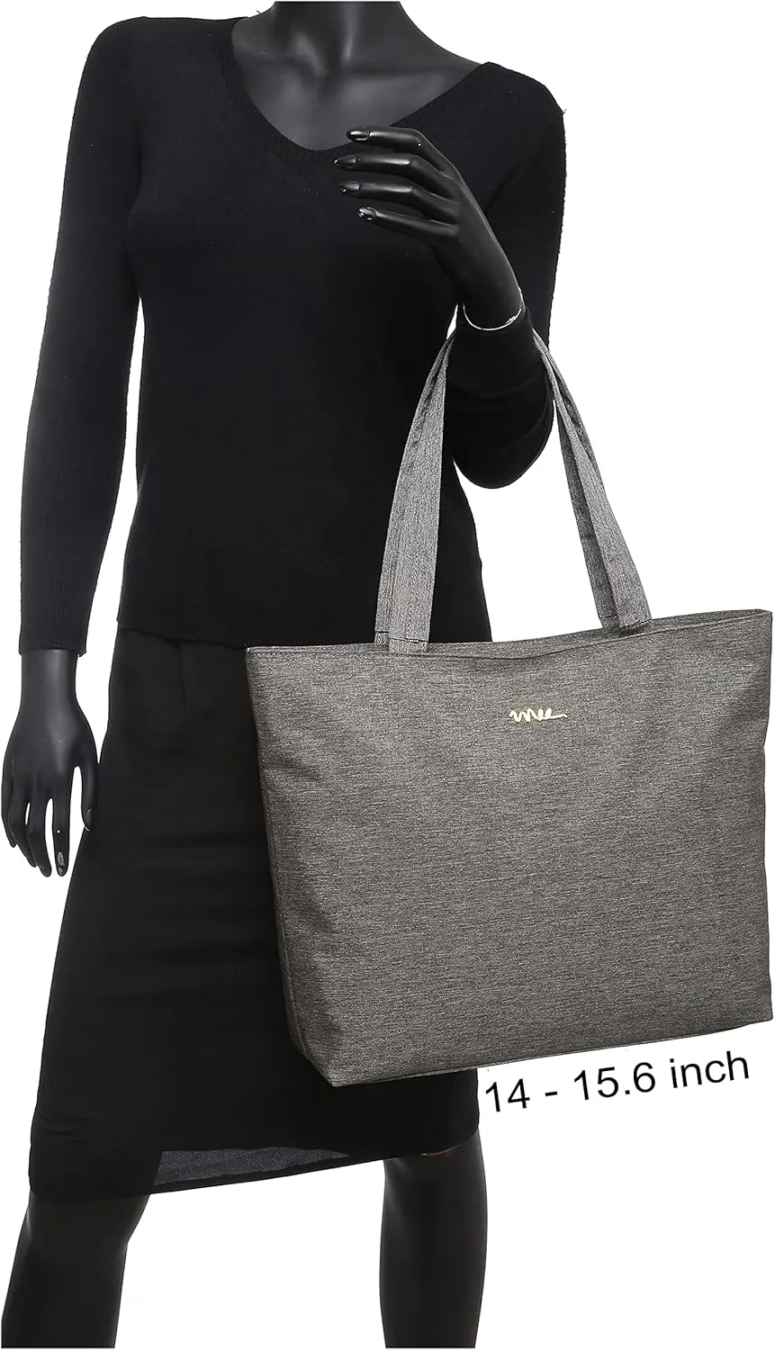 Water Resistance Nylon Laptop Tote Bag Computer Travel Carrying Shoulder Bag (12-13.3 Inch, Gray)