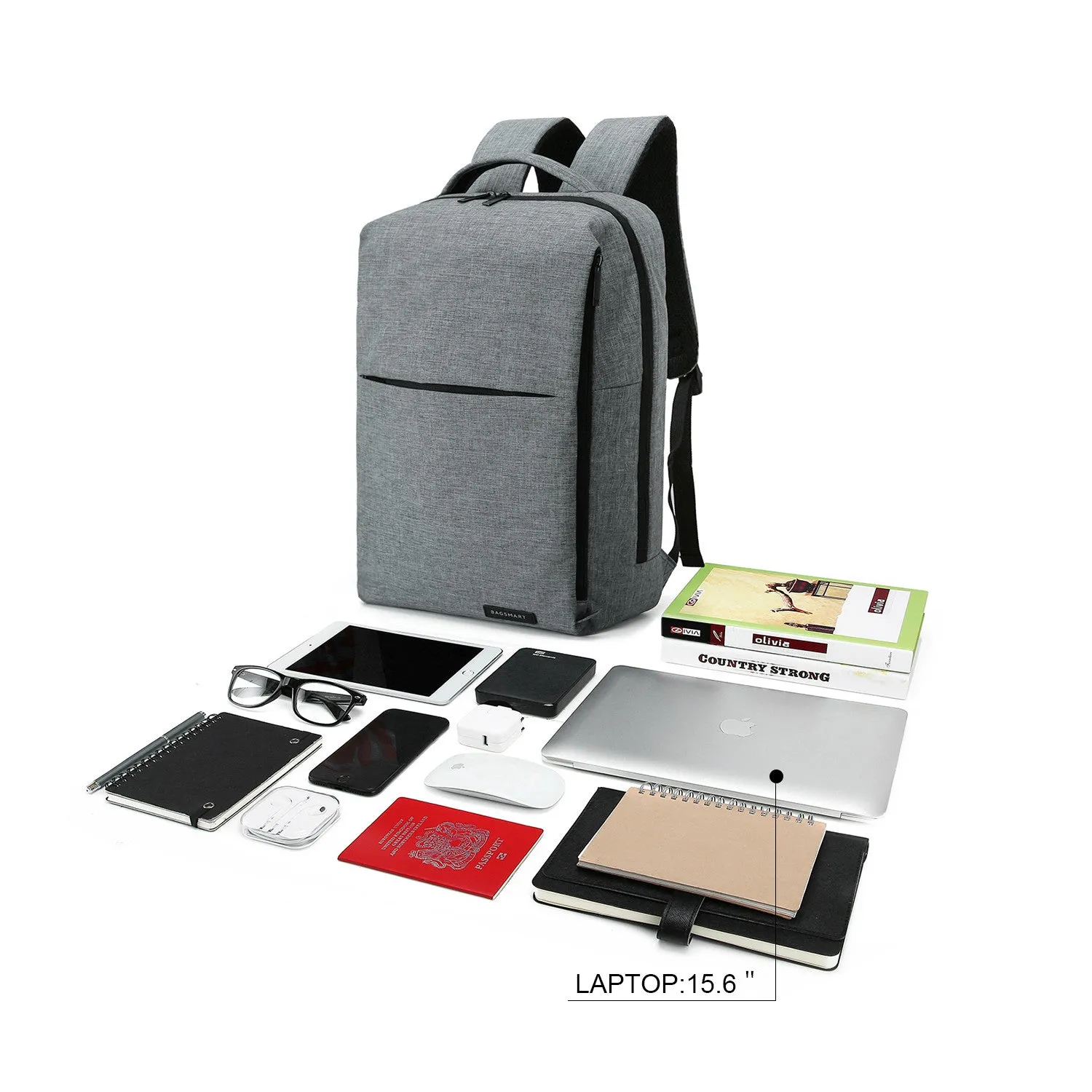 Water Resistant Laptop Backpack with Headphone Port