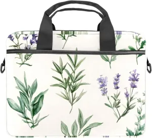Watercolor Art Purple Turquoise Butterfly Laptop Bag Case Computer Sleeve Shoulder Messenger Bag for Work School