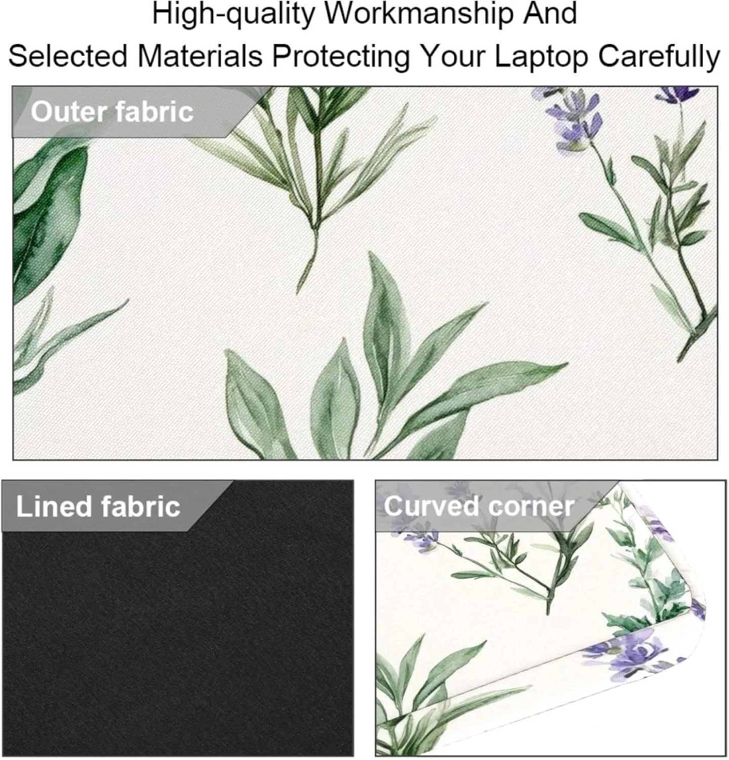 Watercolor Art Purple Turquoise Butterfly Laptop Bag Case Computer Sleeve Shoulder Messenger Bag for Work School