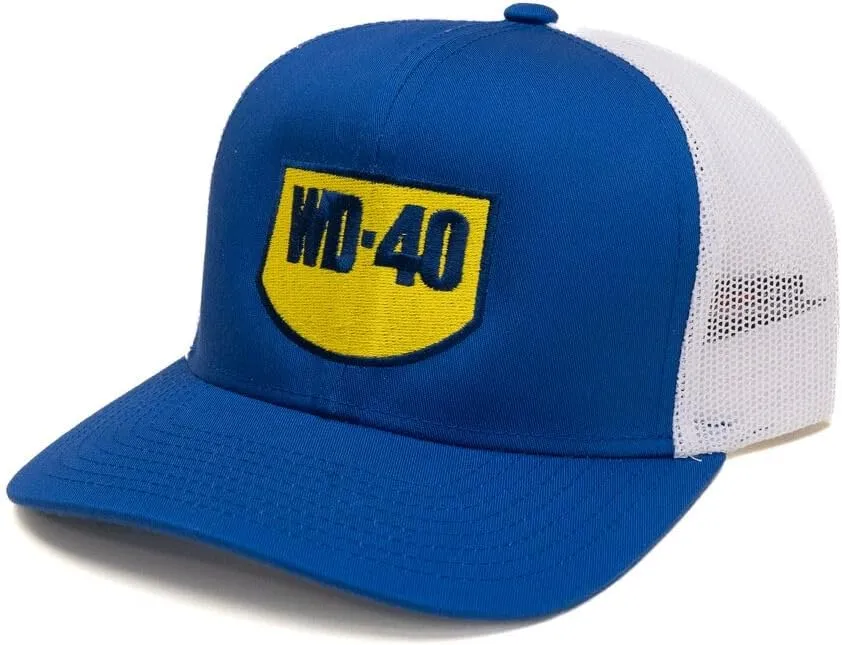 WD-40 Original Formula Precision Pen and WD-40 Trucker Hat Bundle, On-The-Go Lubrication with Pin-Point Precisions, Cotton & mesh Flat Brim hat, Precision Pen 1-Pack 0.3 fl oz, 1 WD-40 Trucker hat