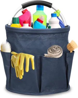 Wearable Cleaning Caddy，Cleaning Supplies Organizer Foldable Basket Bucket Tool with Handle Cleaning Bag for Cleaning Professionals, Auto Detailers, Housekeepers