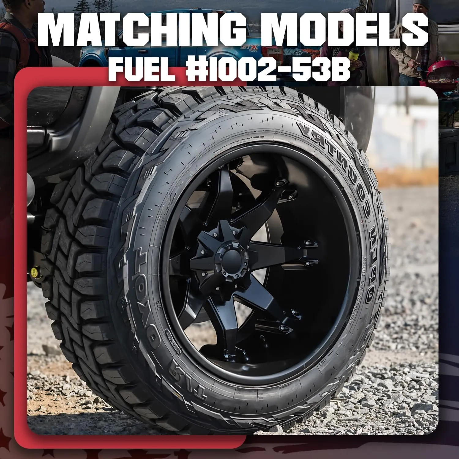 Wheel Center Hub Caps for Fuel Offroad Replacement Center Hubcaps for # 1002-53B M-447 Rims, Set of 4 Matte Black, Premium ABS Material, Recommended for Off-Road Tuning Enthusiasts