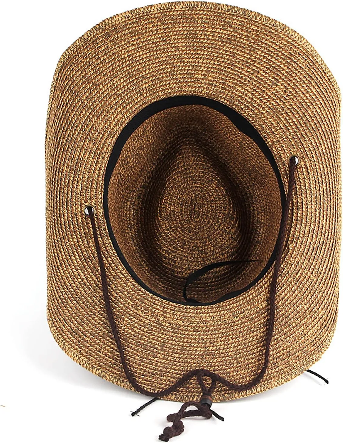 Wide Shapable Brim Straw Cowboy Hat Men Women UV Sun Protection Cowgirl Straw Hat Holiday Travel Panama Fedora Hat Beach Caps
