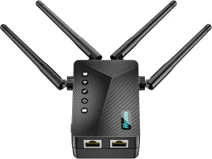 WiFi Extender Signal Booster for Whole Home & Backyard - 10K Sq.Ft Coverage w/4 Antennas | 90% Faster Internet Booster w/Ethernet Port, Easy Setup Wireless Repeater Works with Any Router | Long Range