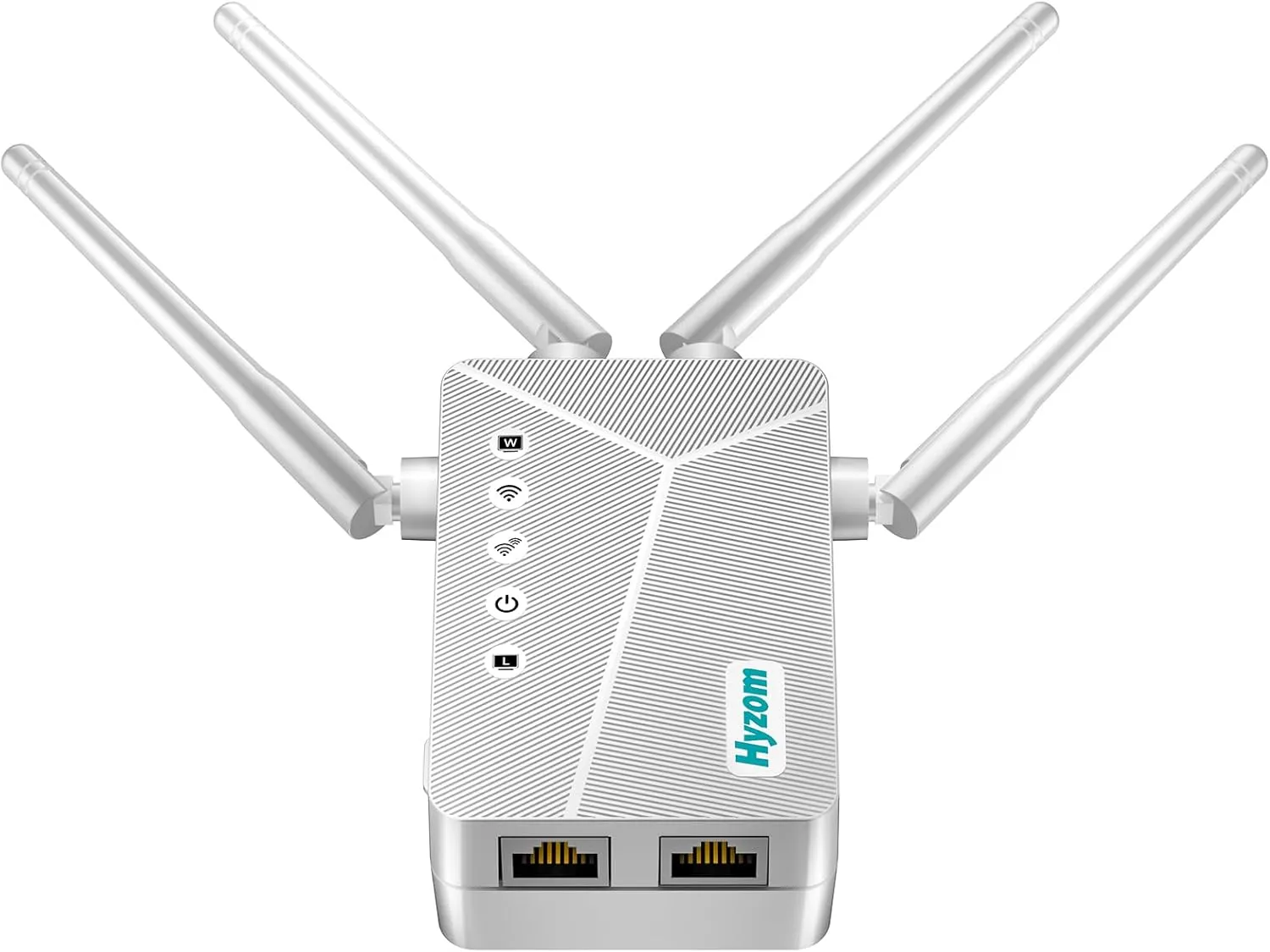 WiFi Extender Signal Booster for Whole Home & Backyard - 10K Sq.Ft Coverage w/4 Antennas | 90% Faster Internet Booster w/Ethernet Port, Easy Setup Wireless Repeater Works with Any Router | Long Range