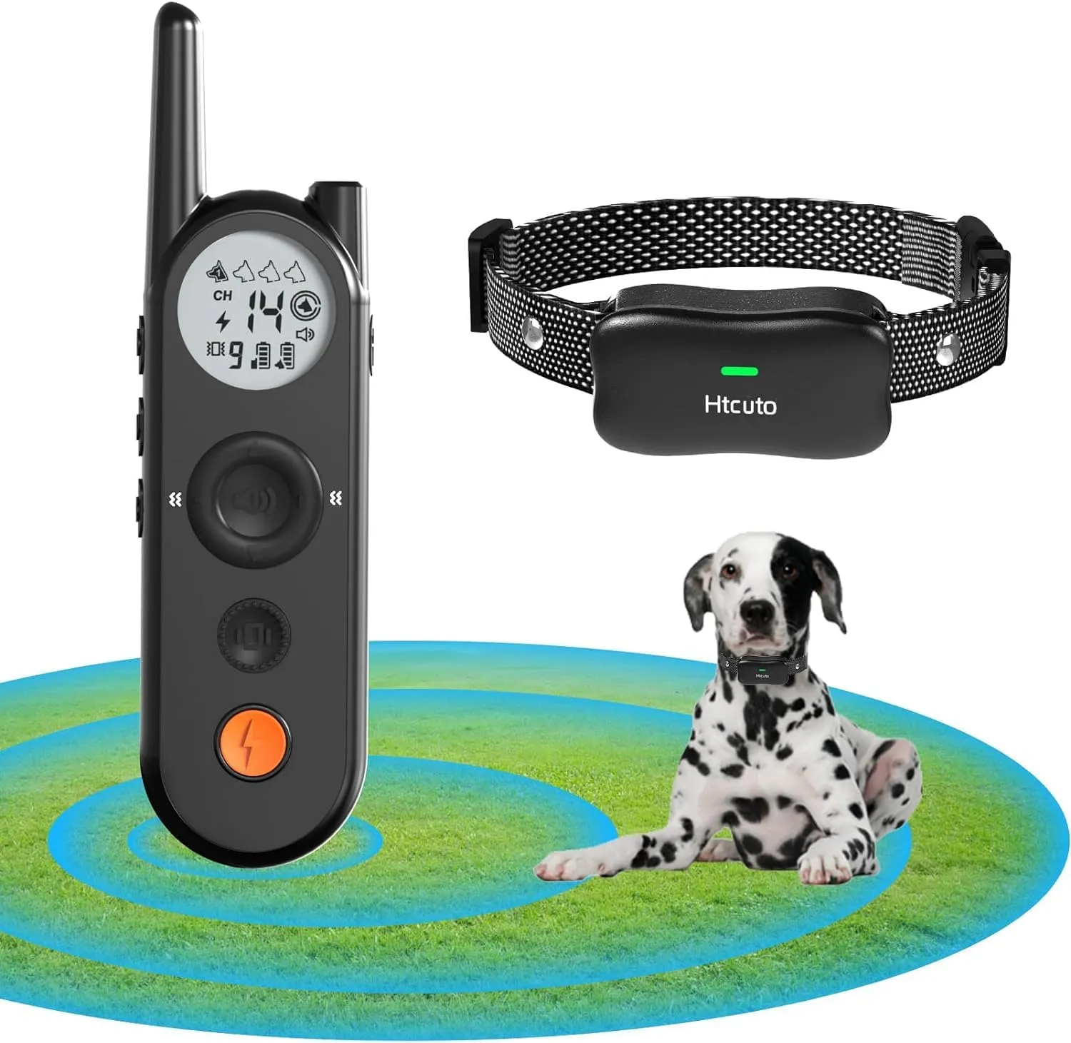 Wireless Dog Fence 3500FT Fence and 6100FT Remote Training Collar, 185 Days Rechargeable Battery - IPX7 Waterproof Collar, Vibrate/Beep/Shock Modes for All Dogs (Grey)