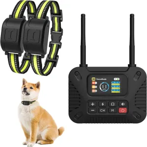 Wireless Dog Fence System with LCD Screen & Remote Training Collar - Adjustable Portable Pet Containment Dogs, Invisible Safe Boundary Control