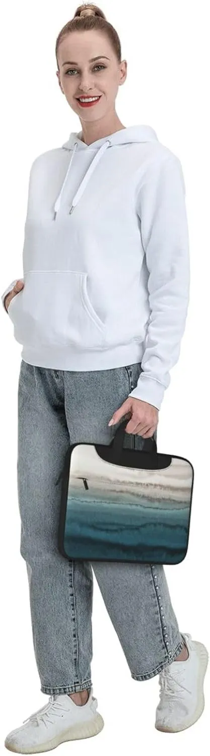 Within The Tides Print Laptop Bag,Can Use It Freely As A Shoulder Bag,Crossbody Bag,And Briefcase