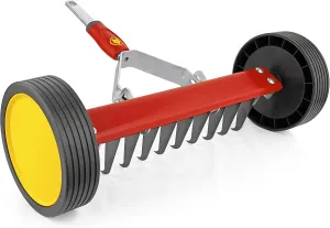 WOLF-Garten URM3 Multi-Change Roller Moss Removal Rake Lawn Care Tool Head, Red, 60.5x15.67x6.5 cm