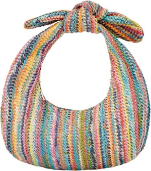 Women Straw Beach Clutch Purse Handbag Summer Elegant Vacation Style Shoulder Bag Crossbody Bag