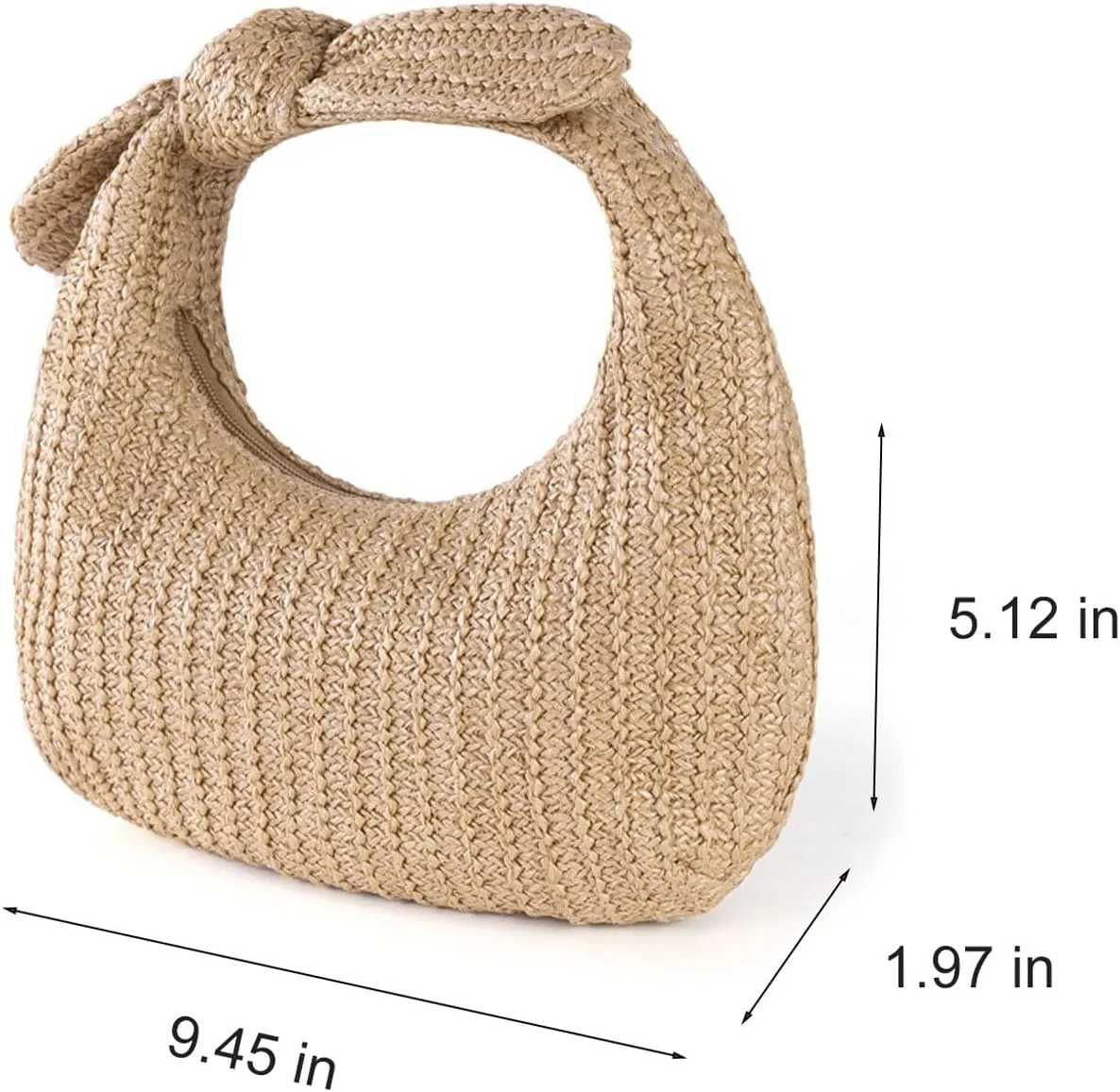 Women Straw Beach Clutch Purse Handbag Summer Elegant Vacation Style Shoulder Bag Crossbody Bag