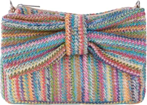Women Straw Bow Purse Summer Beach Bag Woven Clutch Bag Vacation Tote Party Handbags Wedding Formal 2025 New