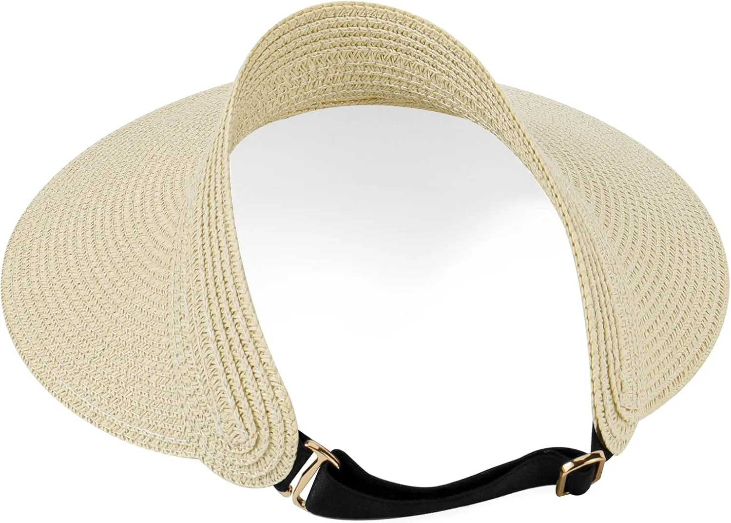 Women Summer Sun Hat Lady's Portable Beach Visor Bowknot Straw Hat