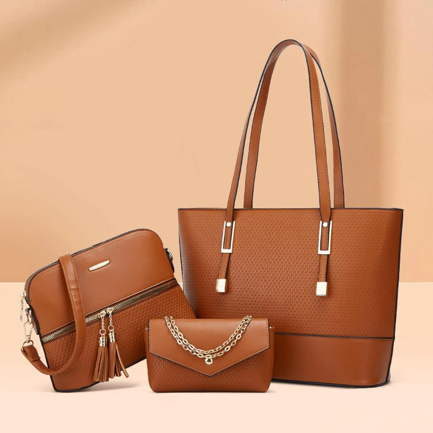 Women's 3-piece set mother bag large capacity handbag multifunctional bag