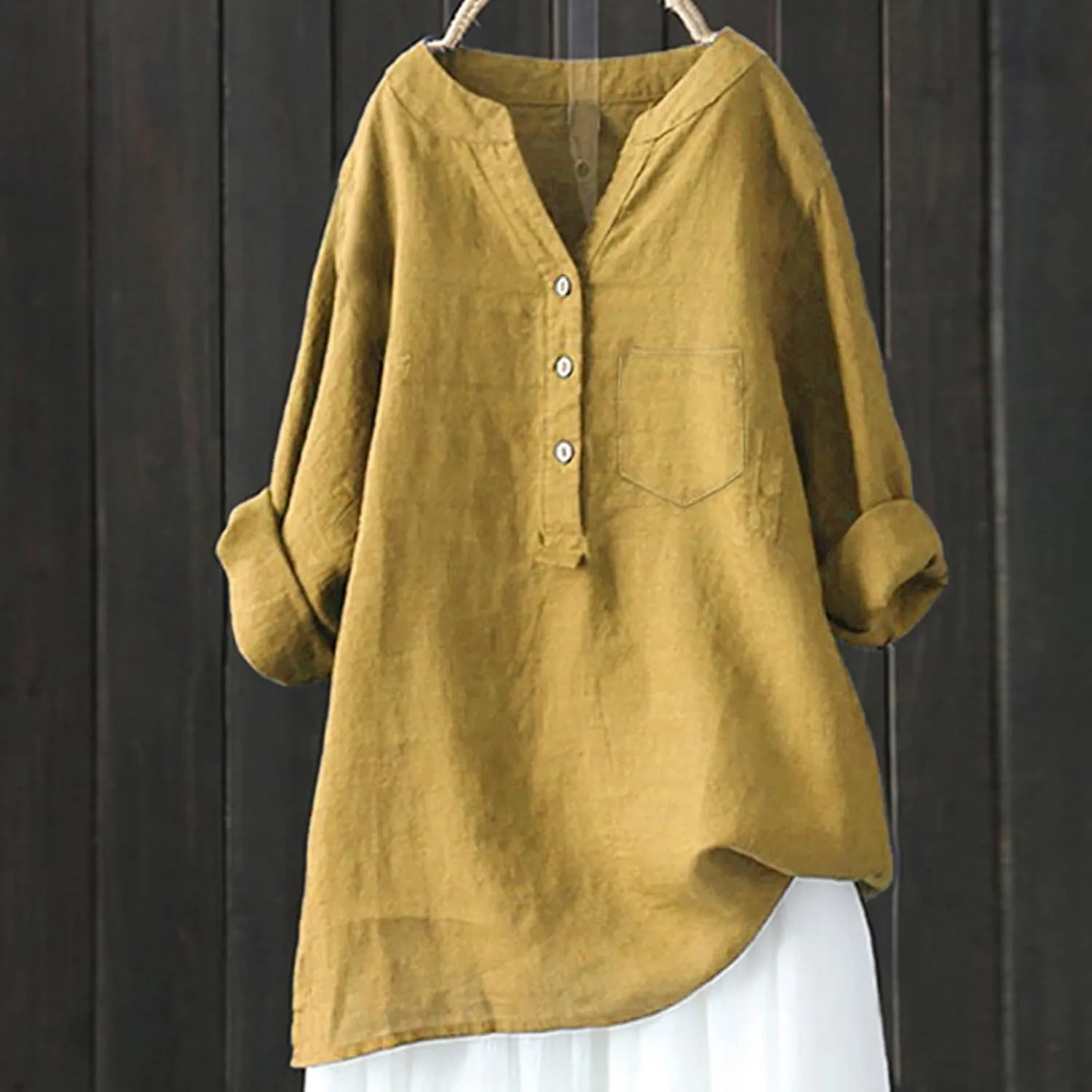 Womens Button Down Shirt Linen Button Up Shirts Sleeve Collar Casual Women's Shirt Women's Shirt White Shirt Women