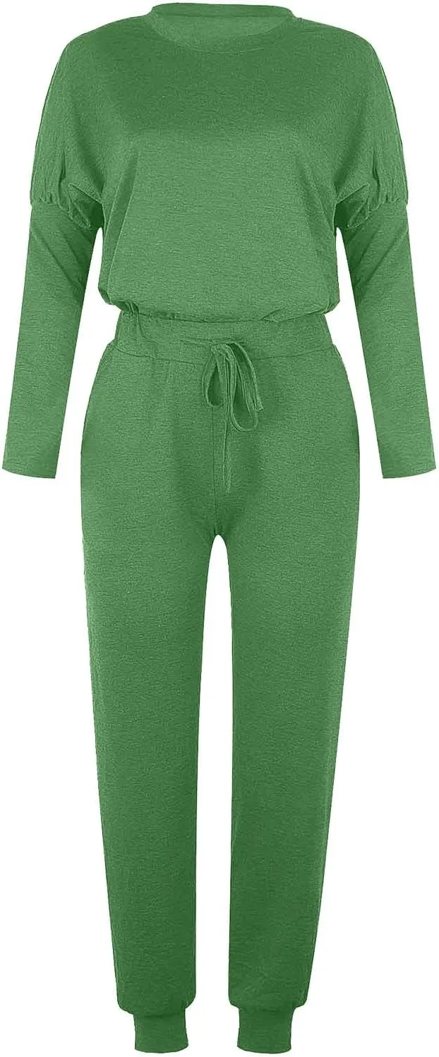 Women's Casual Pullover 2 Piece Outfits Breathable Skin Friendly Loungewear Sets Outdoor Sports Casual Sweatsuits Set