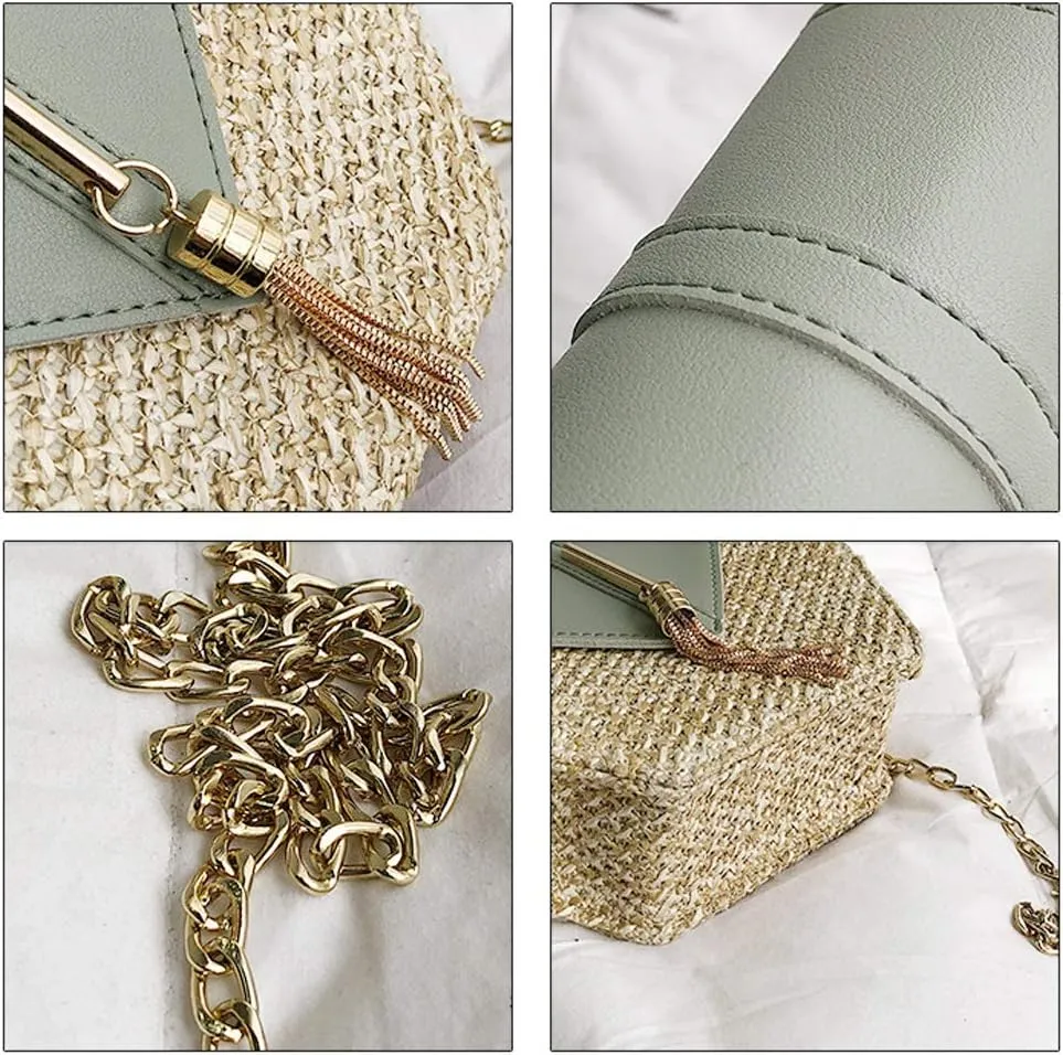 Women's Crossbody Bag Cute Straw Shoulder Bag