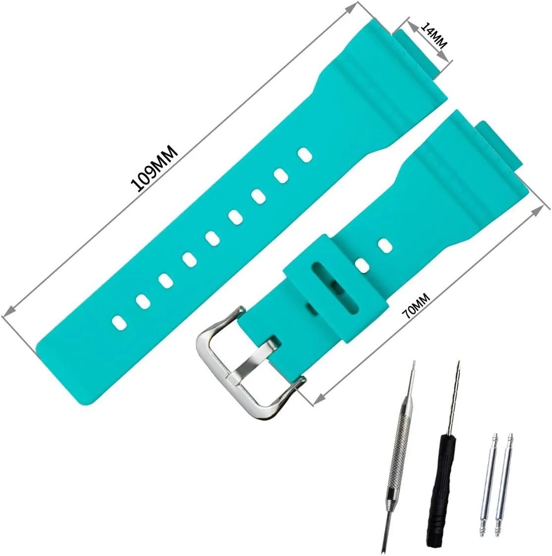 Women's Resin Watch Bands Replacement fit for Casio Baby-g BA-110 BA-111 BA-112 BA-120 BA-125 watch strap wristband Watch chain